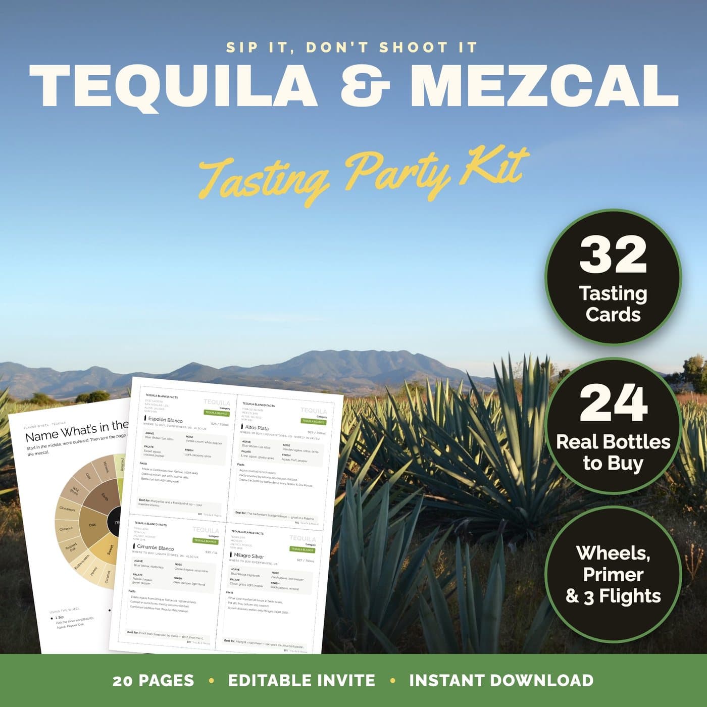 Tequila & Mezcal Tasting Party Kit