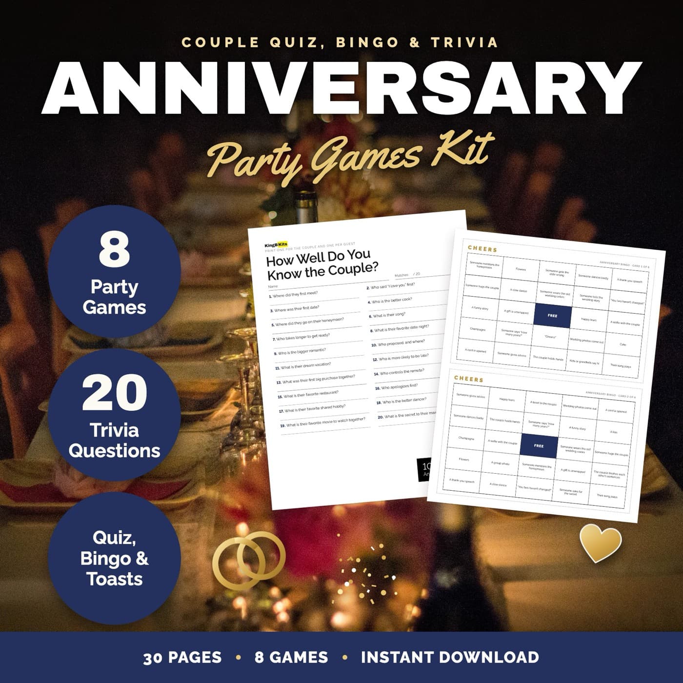 Anniversary Party Games: The kit