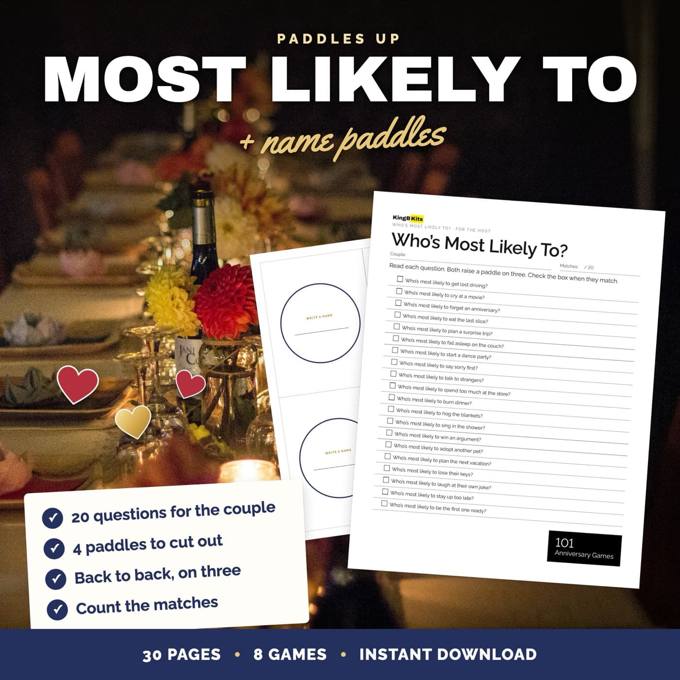Who's Most Likely To? paddles