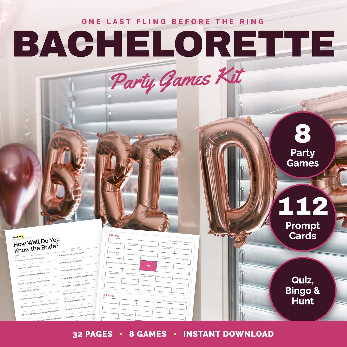 Bachelorette Party Games Party Games Kit