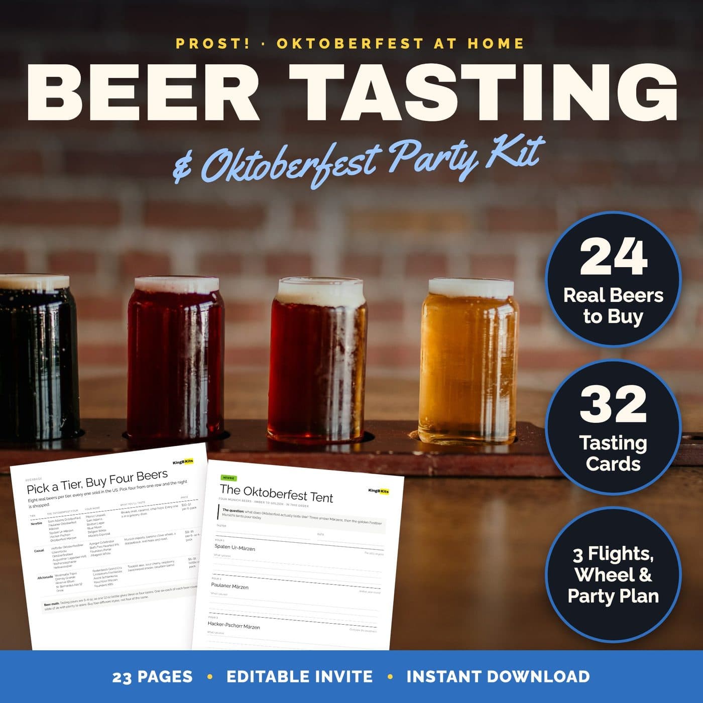 Beer & Oktoberfest Tasting Party Kit