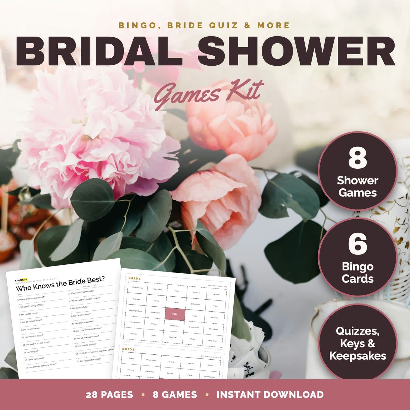 Bridal Shower Games Shower Games Kit