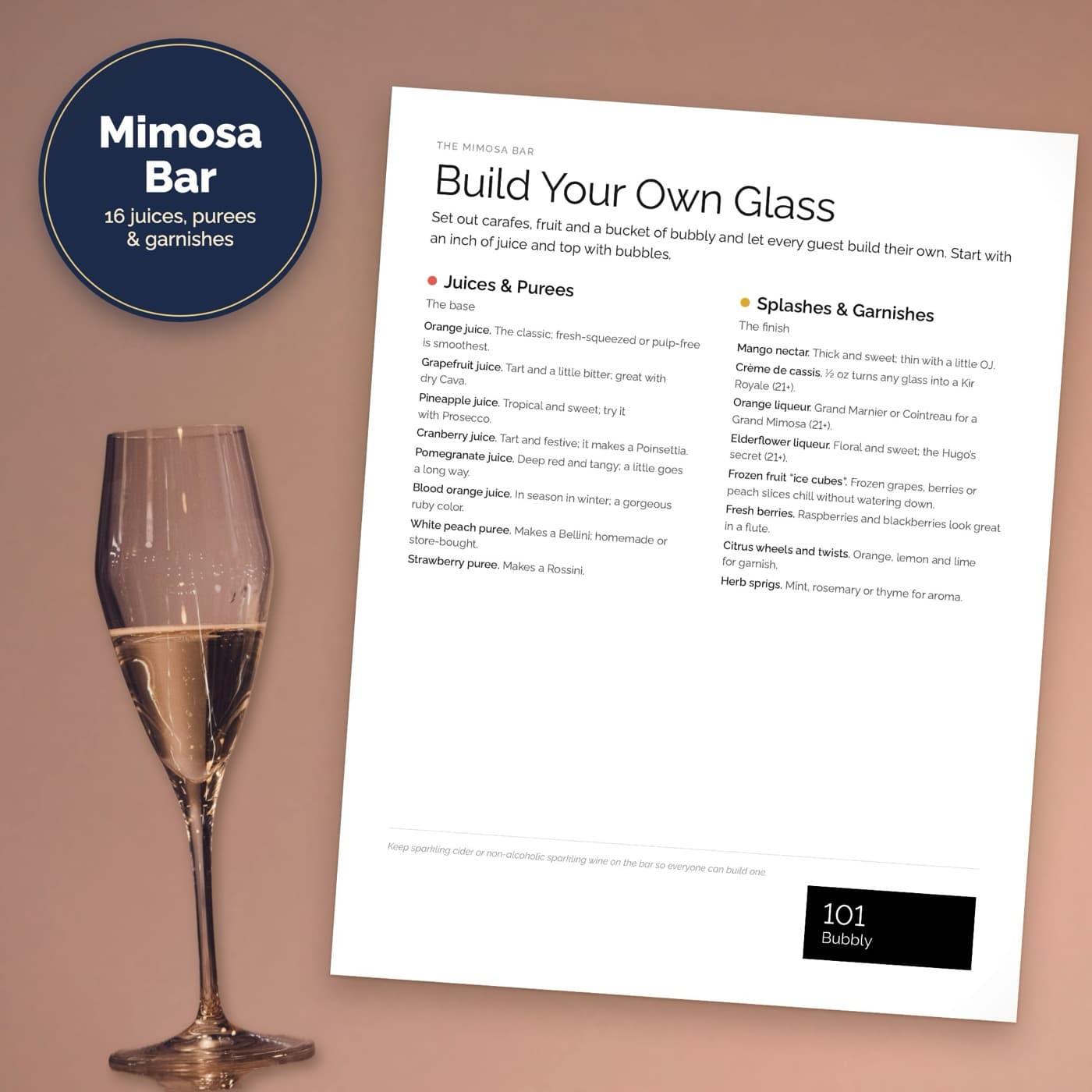 Build-your-own mimosa bar