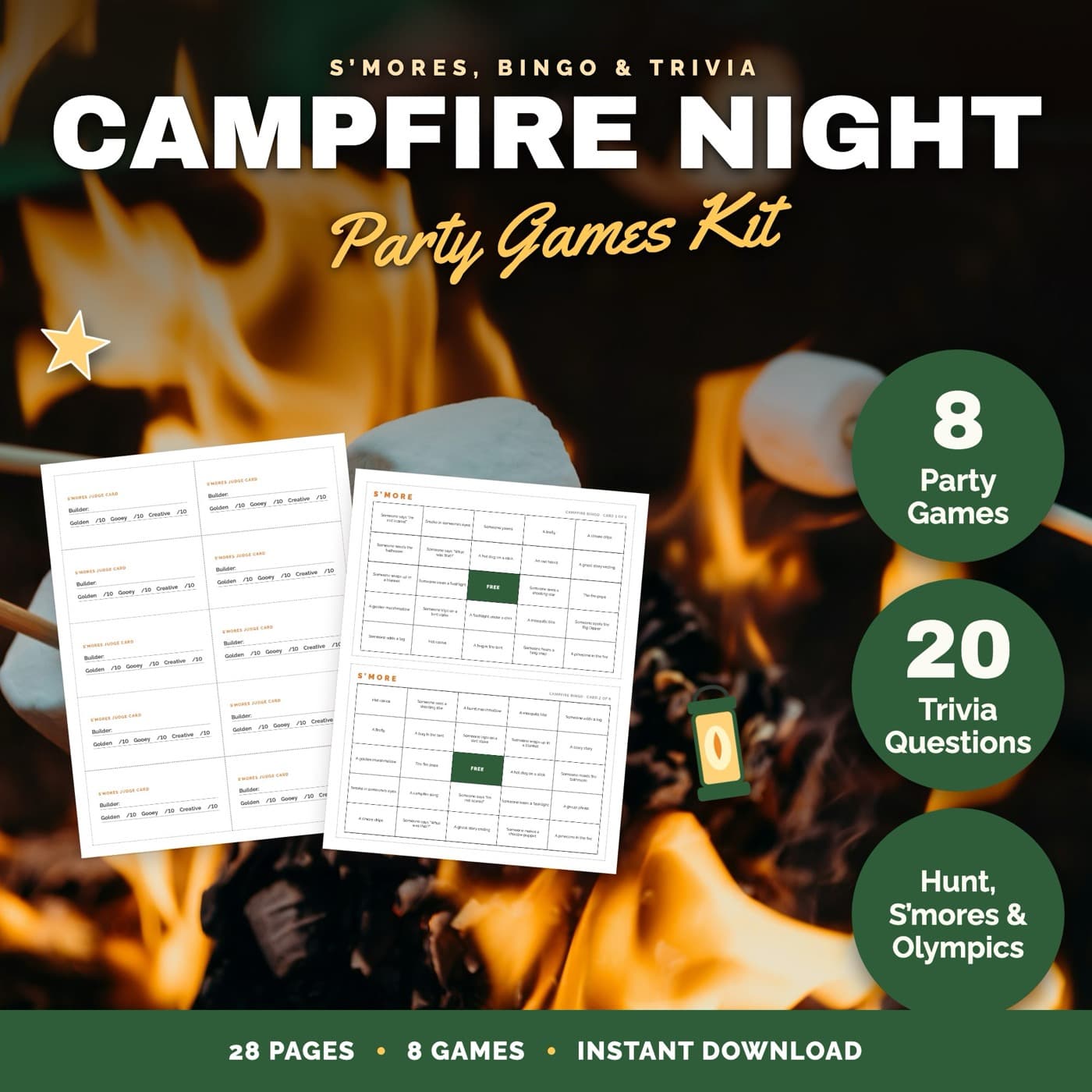Campfire & Camping Party Games Party Games Kit