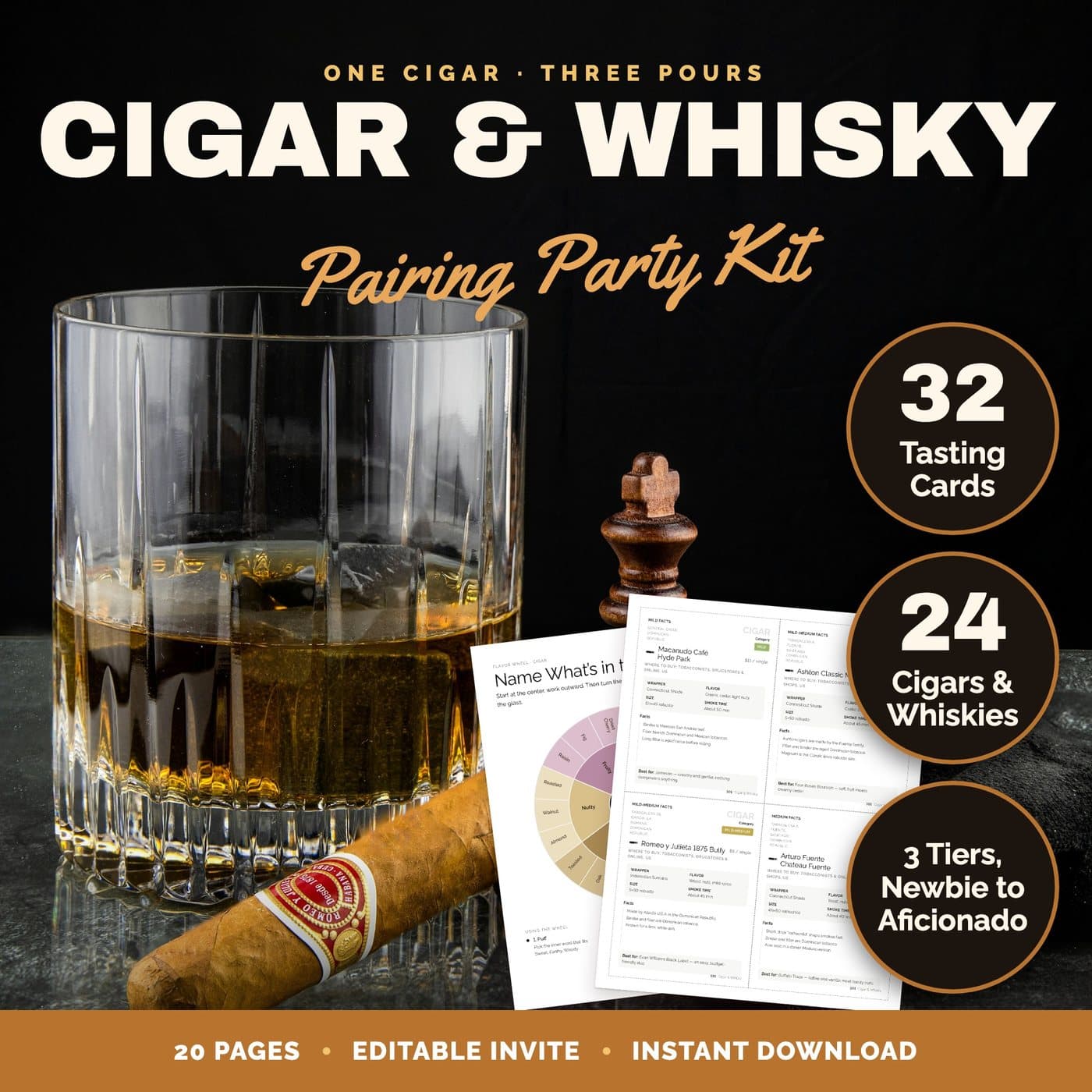 Cigar & Whisky Pairing Party Kit