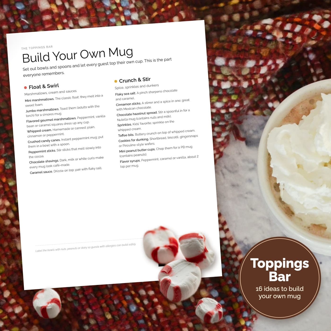Build-your-own toppings bar