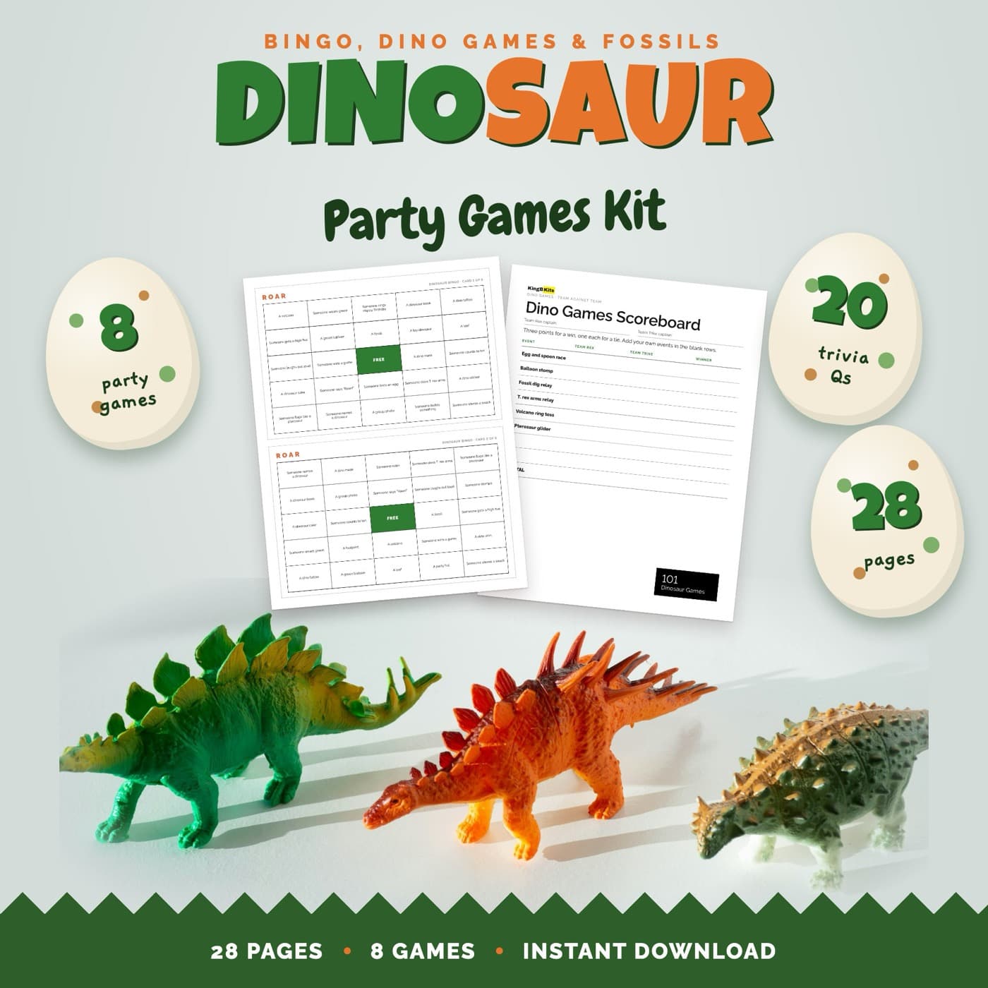 Dinosaur Party Games Party Games Kit