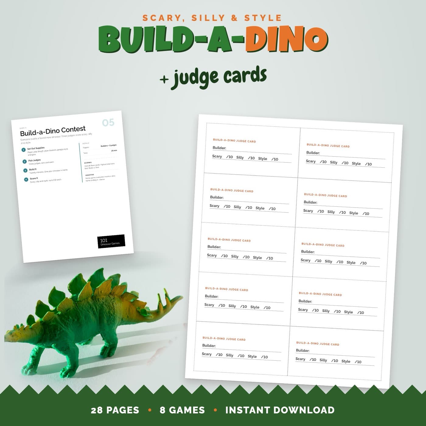 Build-a-Dino judge cards