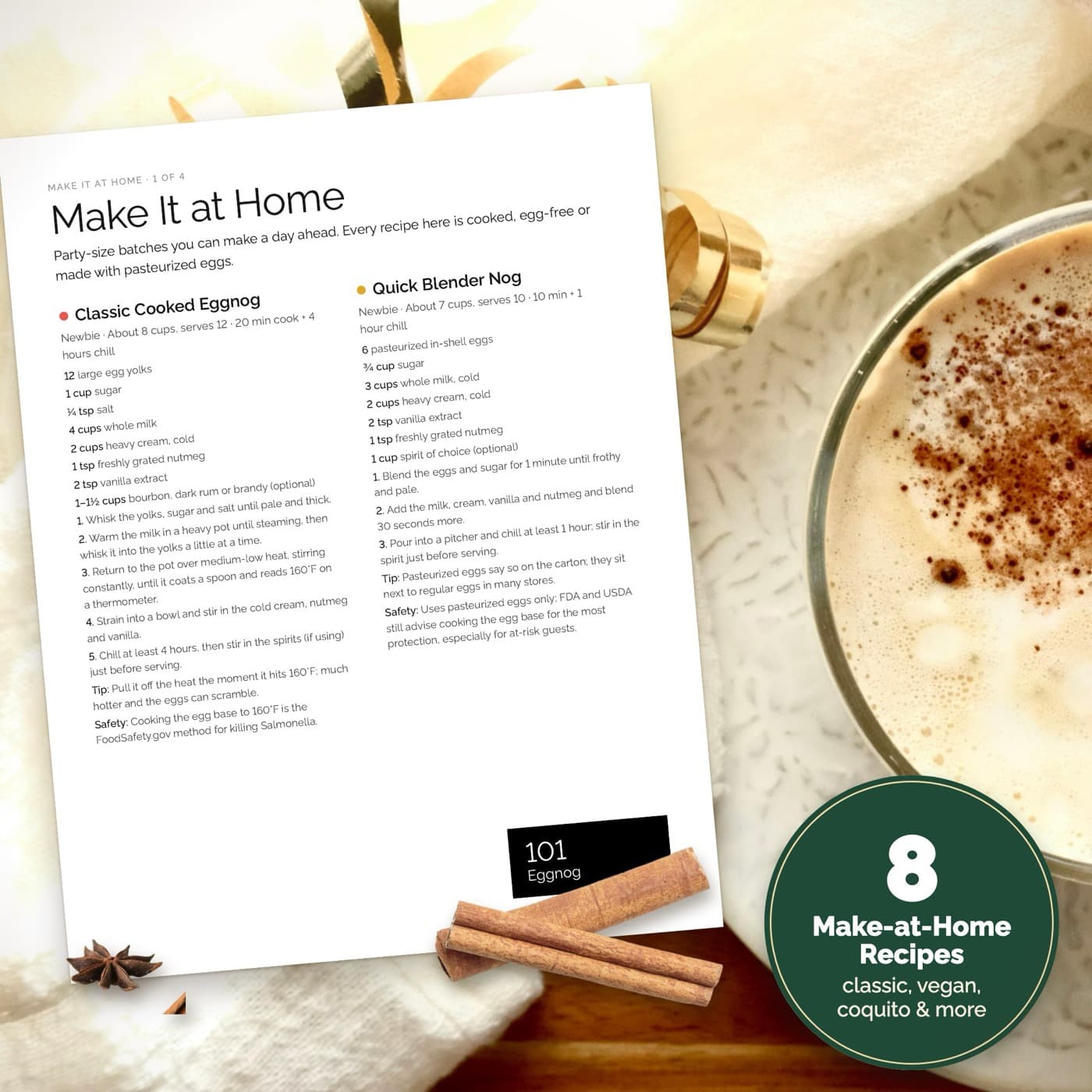 Make eggnog at home