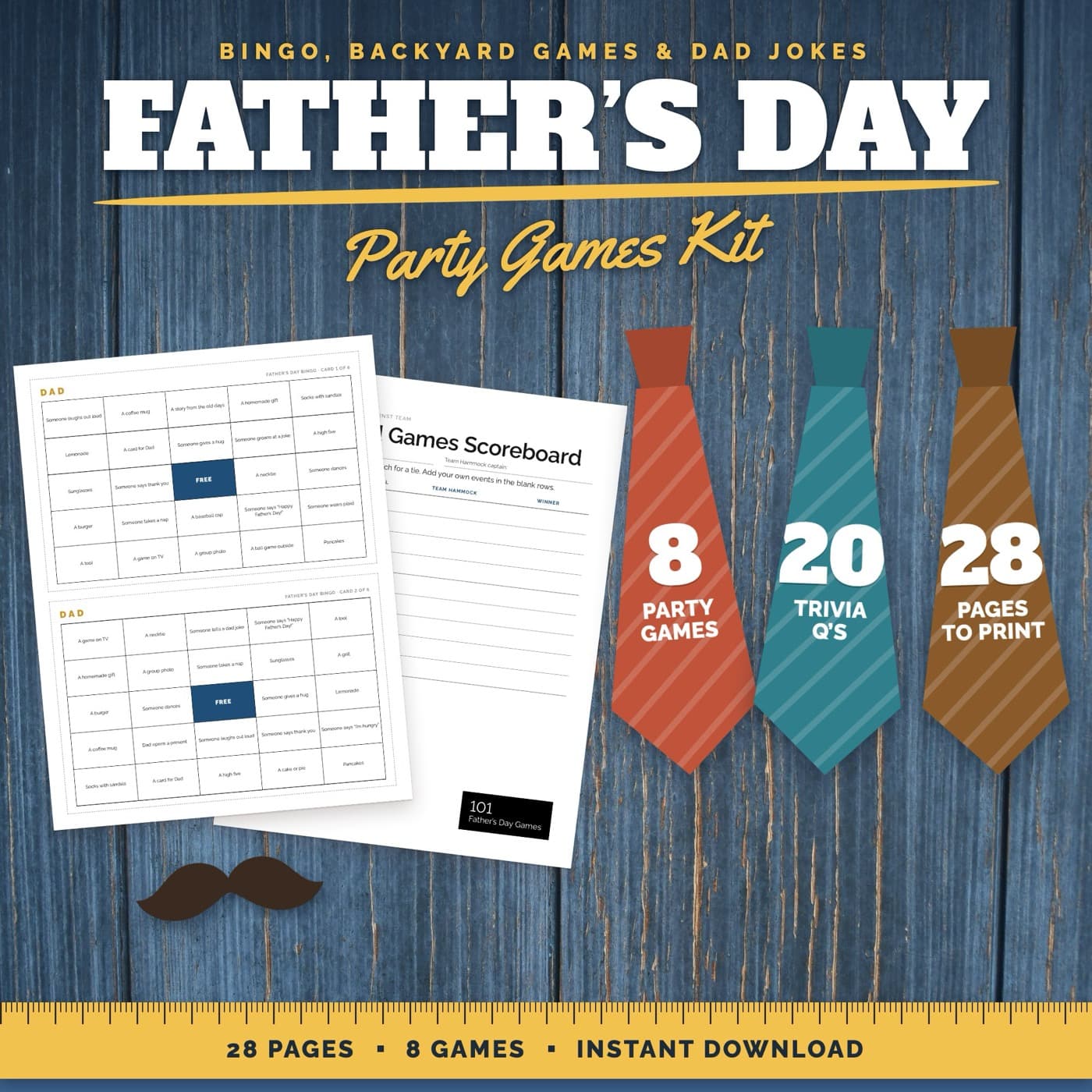 Father's Day Party Games Party Games Kit