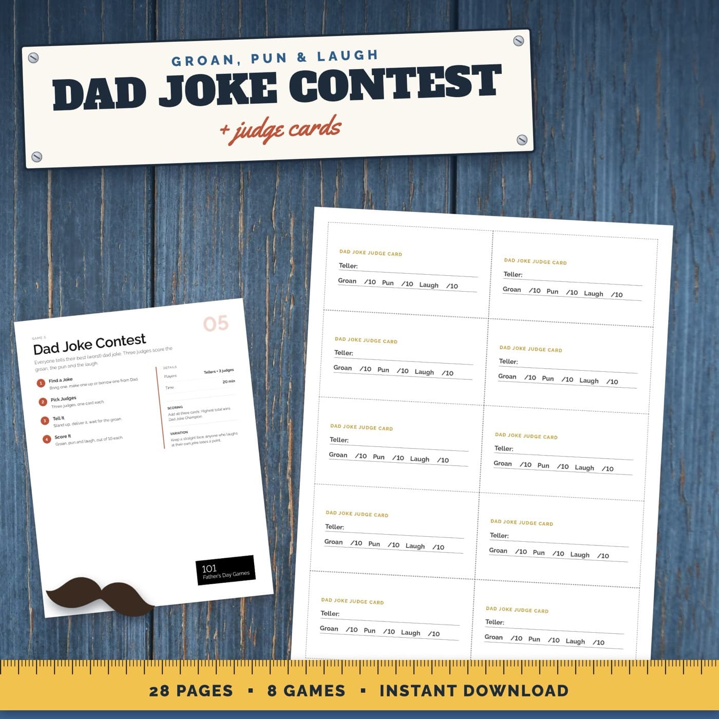Dad Joke judge cards