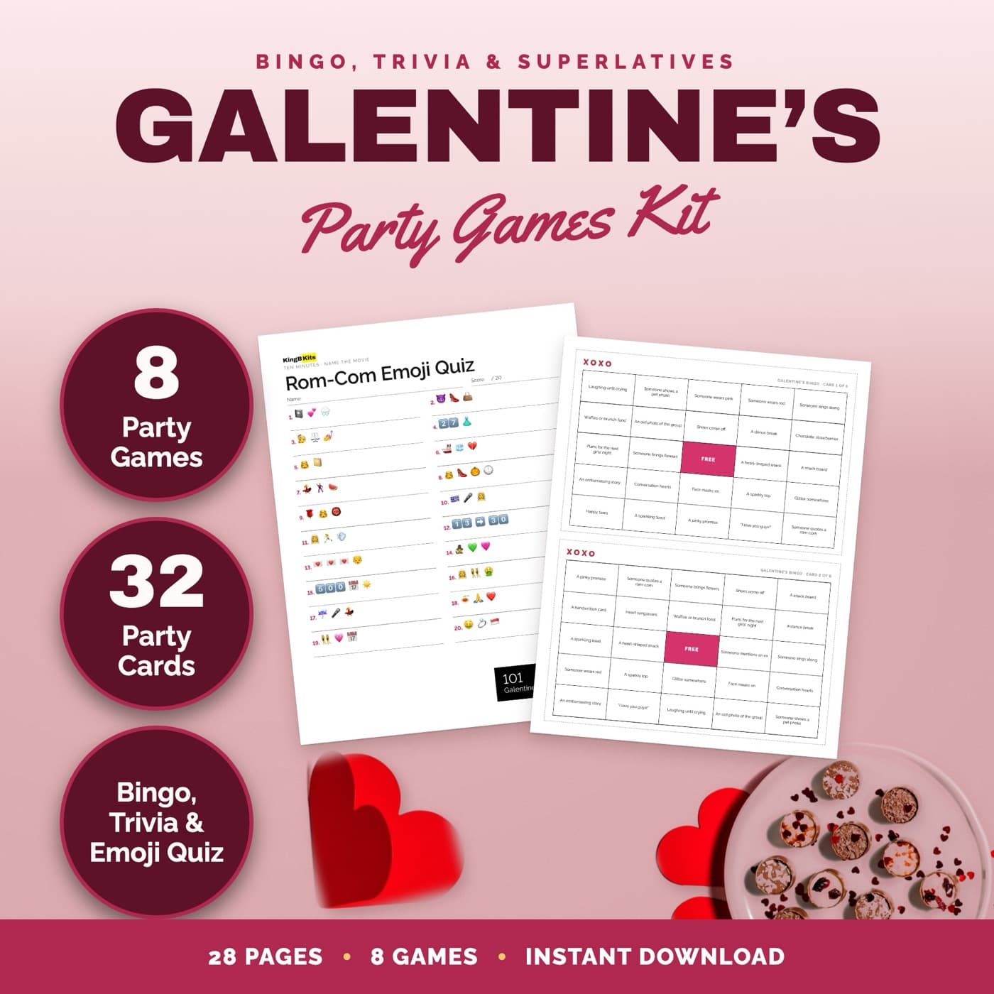 Galentine's Party Games Party Games Kit