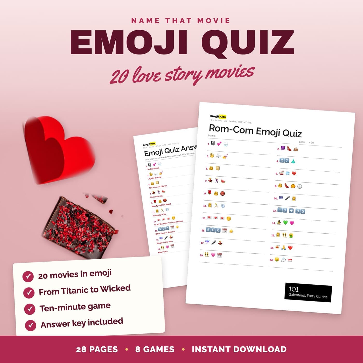 Rom-com emoji quiz