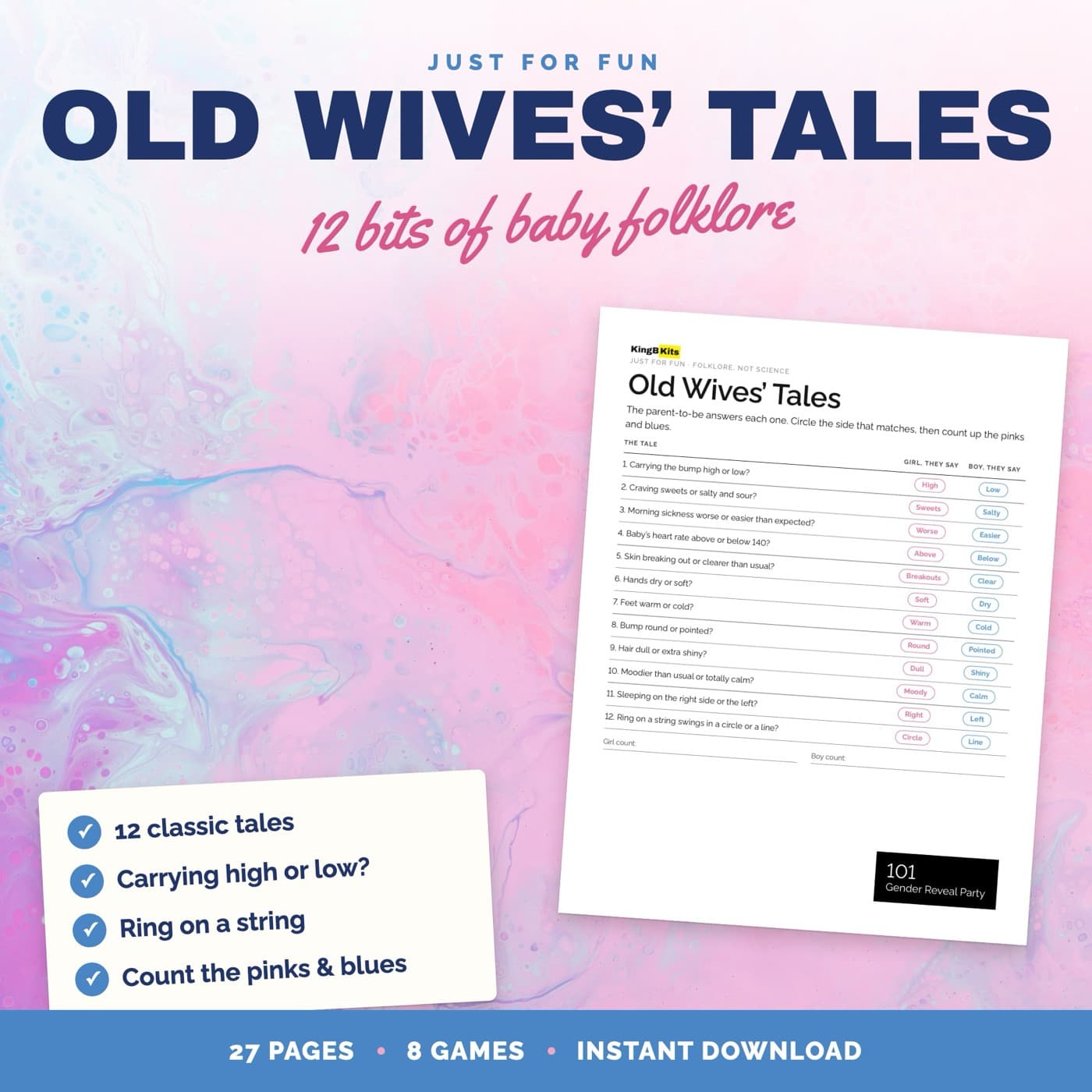 Old wives' tales game