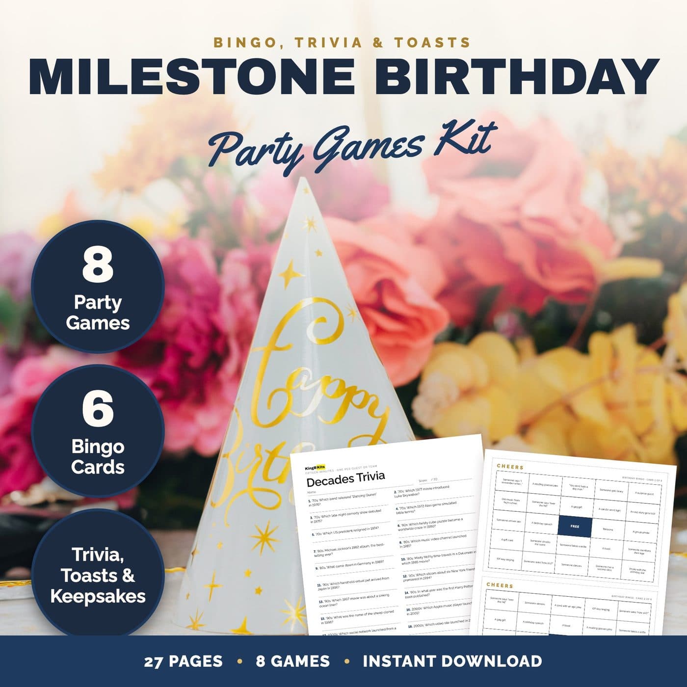 Milestone Birthday Games Party Games Kit