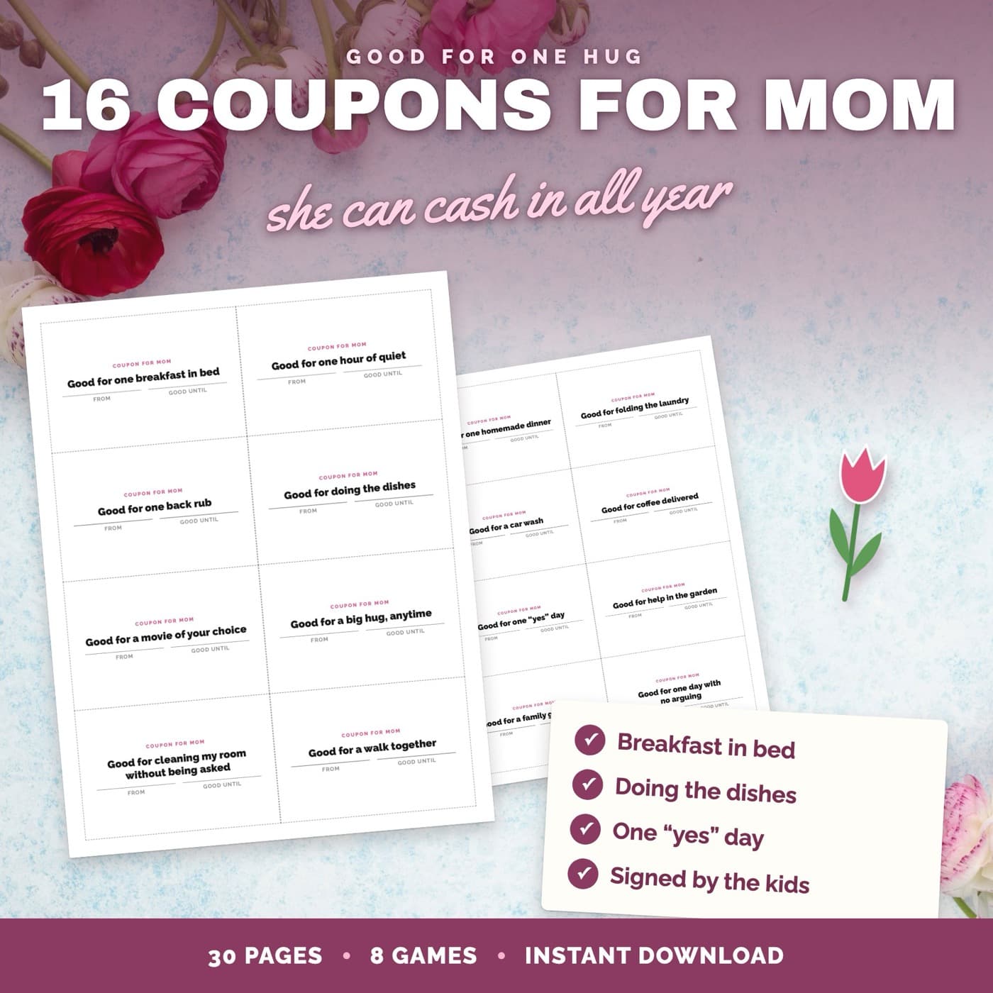 16 coupons for Mom