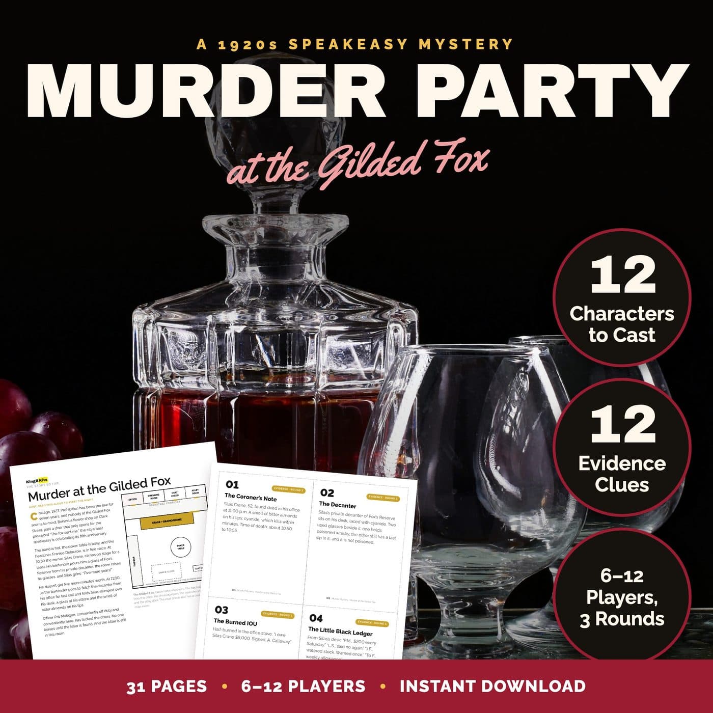 Murder at the Gilded Fox: The kit