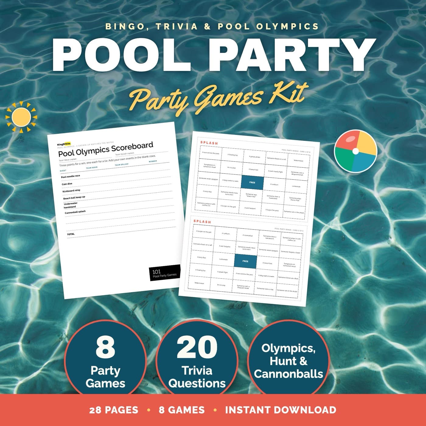 Pool Party Games Party Games Kit