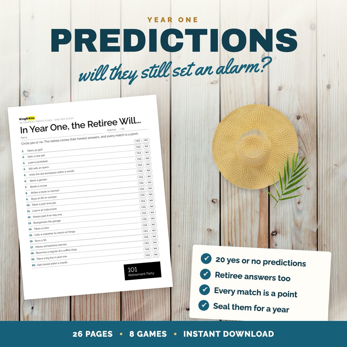 Retirement predictions sheet