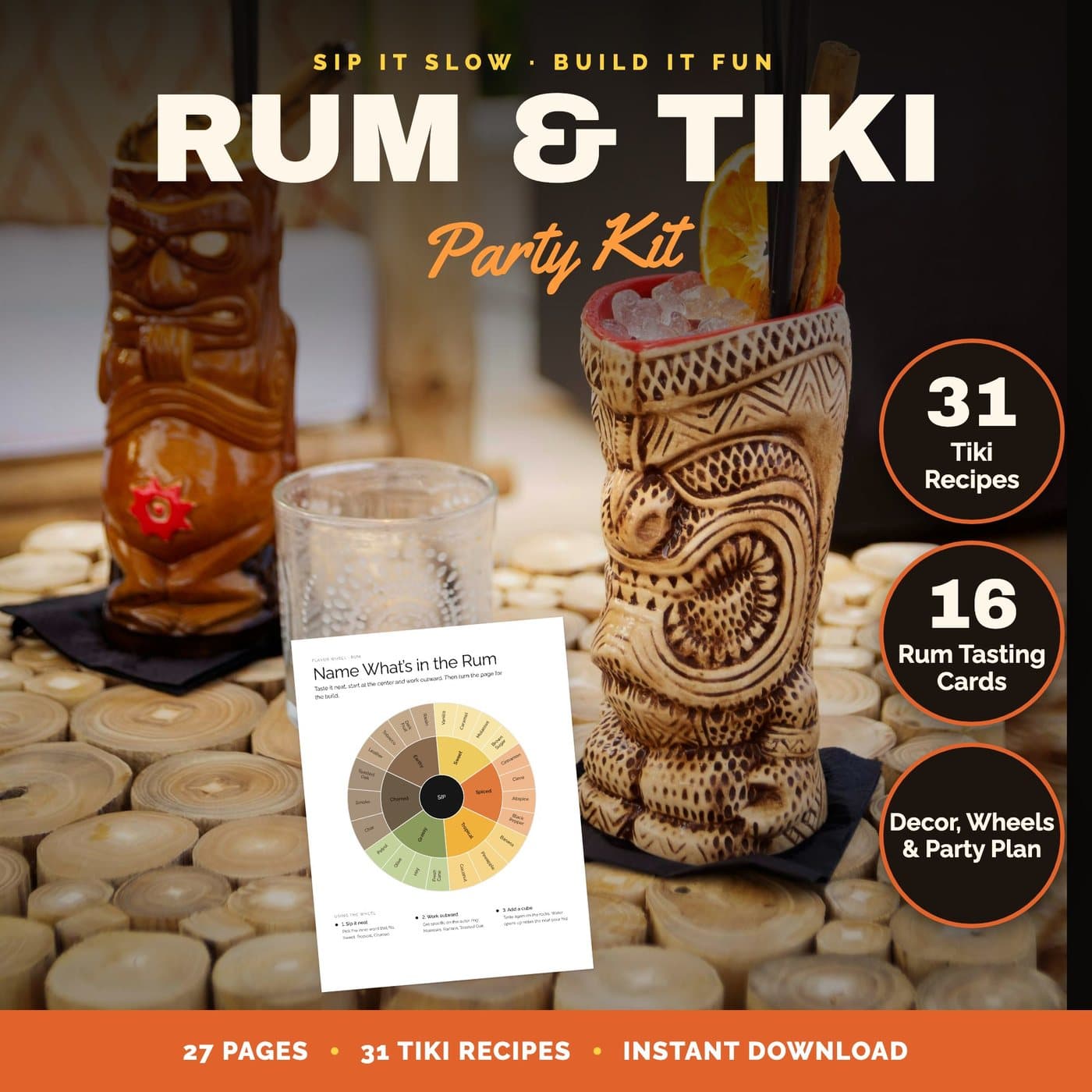 Rum & Tiki Night Tasting Party Kit