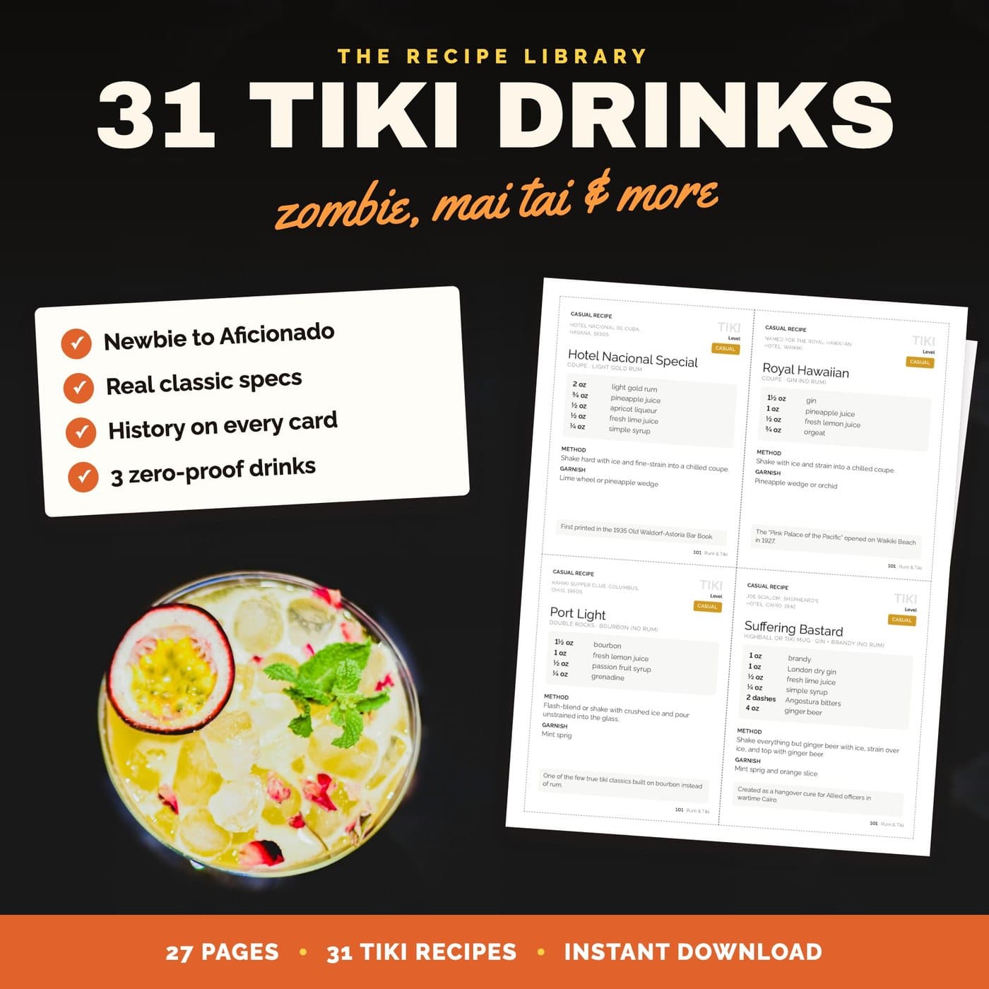 31-drink tiki recipe library