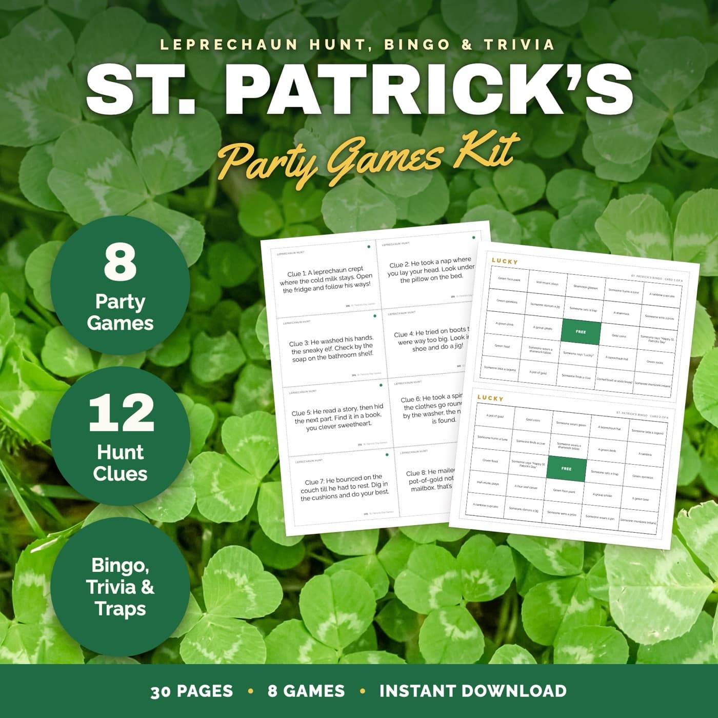 St. Patrick's Day Party Games Party Games Kit