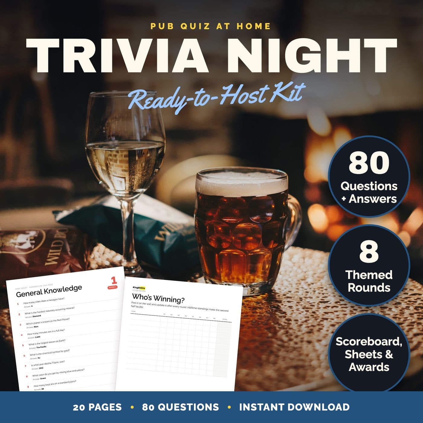Trivia Night Pub Quiz Kit