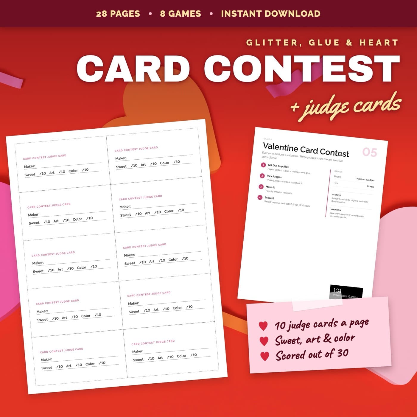 Card Contest judge cards